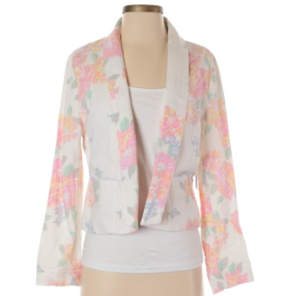 Old Navy Jackets & Blazers - Old Navy White Floral Print Jacket